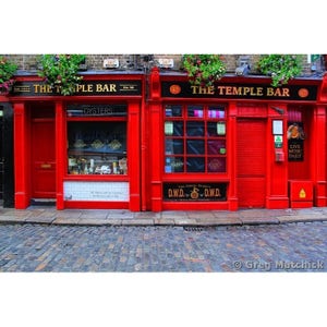 Fine Art Color Irish Travel Photography of The Temple Bar in Dublin Ireland - &quot;The Temple Bar 1&quot;