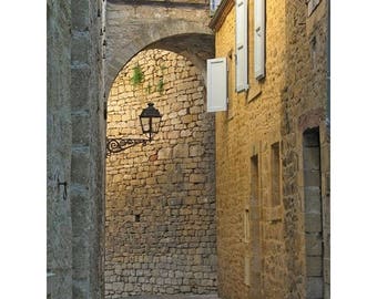 Fine Art Color Travel Photography of France - "Arched Passage in Sarlat"