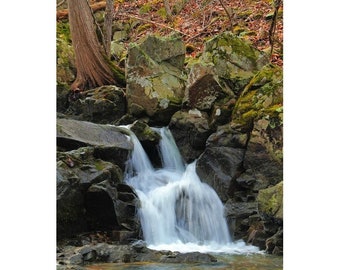 Fine Art Color Waterfall Photography of the Missouri Ozarks - "Cascade on Mudlick Creek 3"