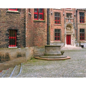 Fine Art Color Photography of Old Well In a Courtyard in Bruges (Brugge)