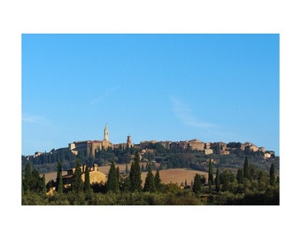 Fine Art Color Landscape Travel Photography of Tuscany - "View of Pienza"