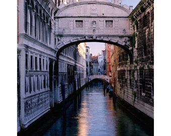 Fine Art Color Travel Photography of Venice - "Bridge of Sighs in Morning Light"