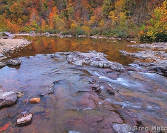 Fine Art Color Landscape Photography of Missouri Ozarks at Johnsons Shut Ins - "Fall Along the Black River 4"