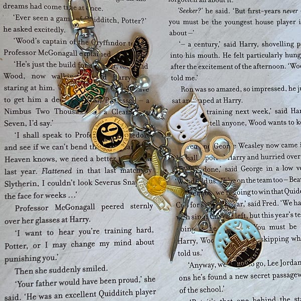 Unofficial Harry Potter Kindle Charm| Bag keychain| Gift for reader| Wizarding World |Hogwarts Charm| Phone Accessory| Tote bag charm