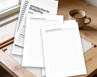 Student Back-to-School Budget Planner | Organize Expenses for Supplies, Clothing, Activities, and Savings Goals