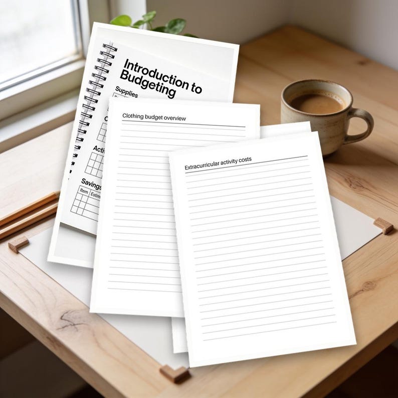 Student Back-to-School Budget Planner | Organize Expenses for Supplies, Clothing, Activities, and Savings Goals — lifestyle