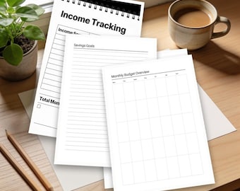 Student Budget Tracker Printable | 5-Page PDF for Back to School | Manage Finances, Income Tracking, Expense Categories, Savings Goals