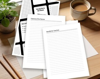Essential Teacher Weekly Planner | Organize Lesson Plans, Classroom Activities & Assessments | Perfect for Educators