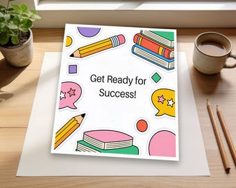 Back to School Crafty Sticker Sheet | Fun School Supply Stickers | Planner and Notebook Decor