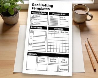 Back-to-School Student Success Planner | Goal Setting, Assignment Tracking, Time Management for Students
