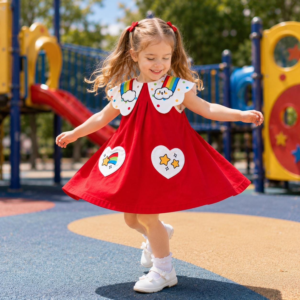 Kids 4t Red Heart Dress - Etsy