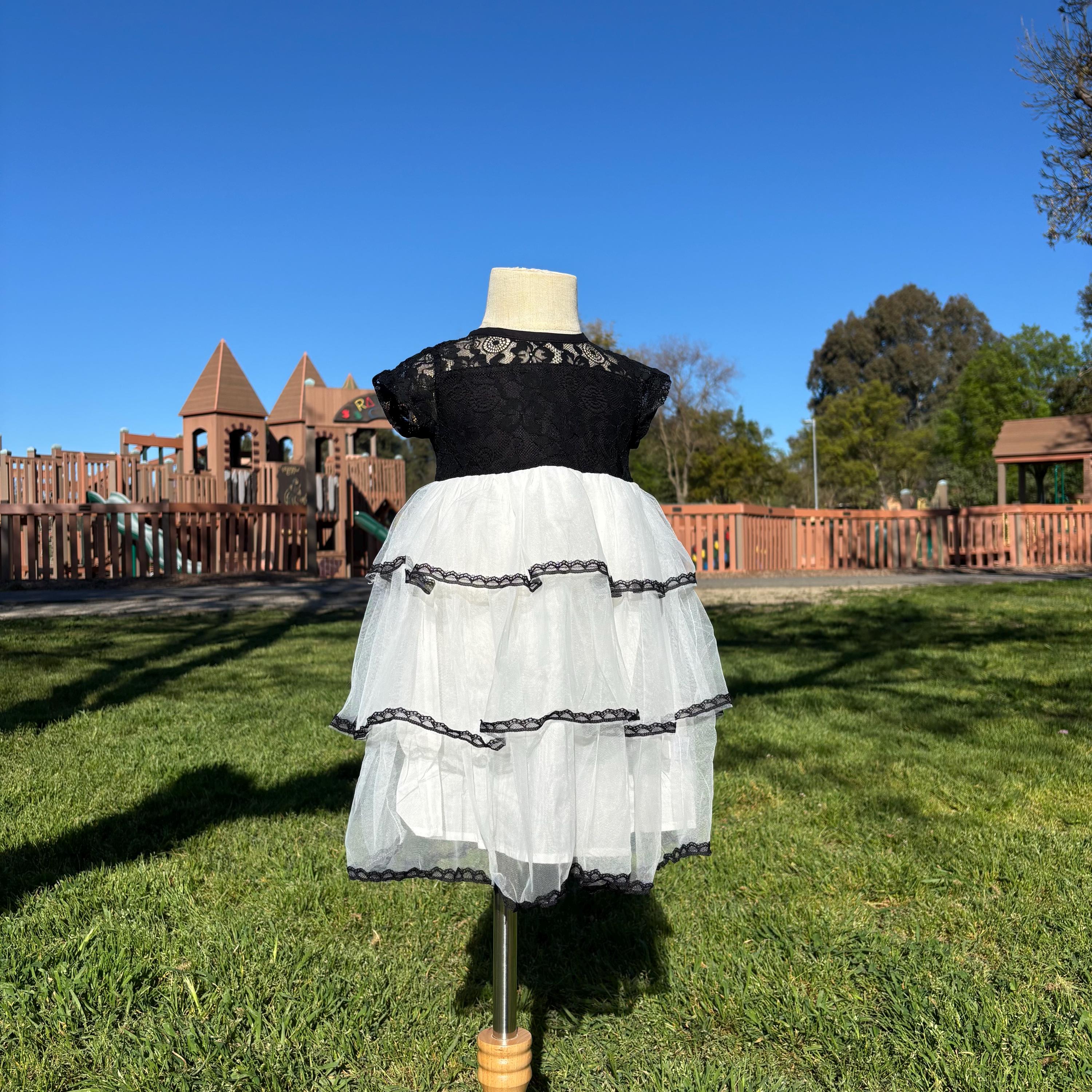 toddler black and white dress Ballerina Flower Girl Dress - Black main image 0