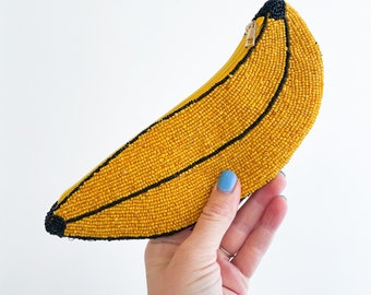 Beaded Banana Pouch