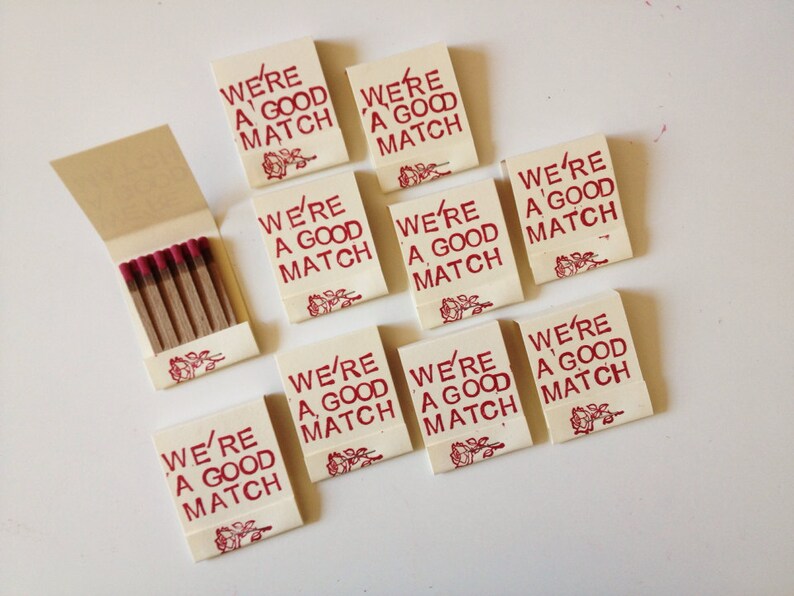 We're a Good Match Novelty Matchbook Party/Wedding Favors Etsy