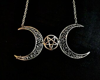 Moon Goddess Pentacle Necklace