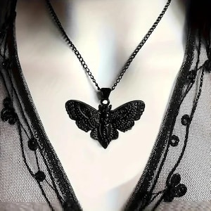 Midnight Moth Necklace
