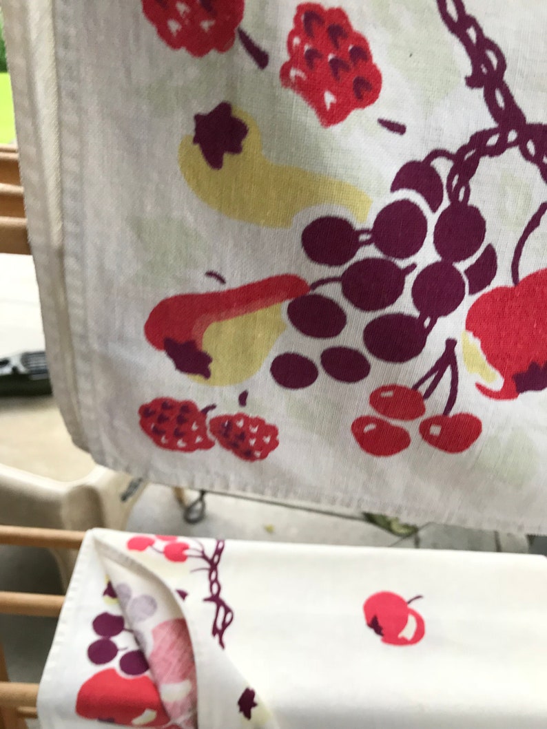 Cherry Towels Fruit Towels Farm to Table French Country Linens Etsy