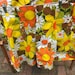 RESERVED for Tinybubbles 2 70's Vintage Daisy Curtains Bold Colors Hippie MOD Daisy Curtains Yellows Greens Oranges
