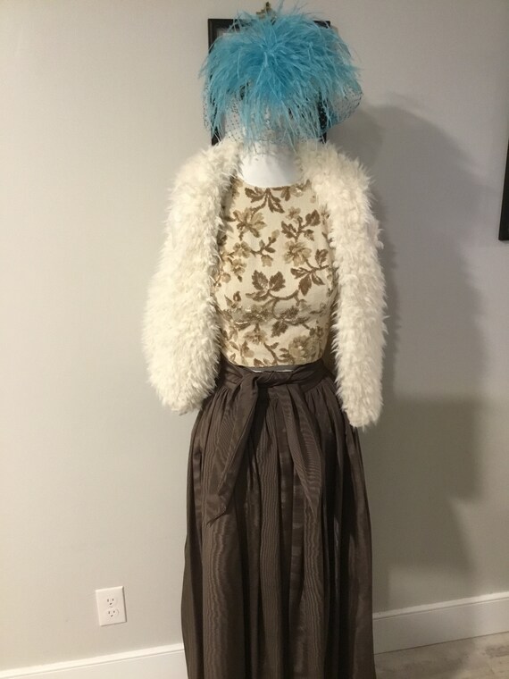 60s Tapestry Like Top Anne Fogarty Label Audrey Look Sleeveless