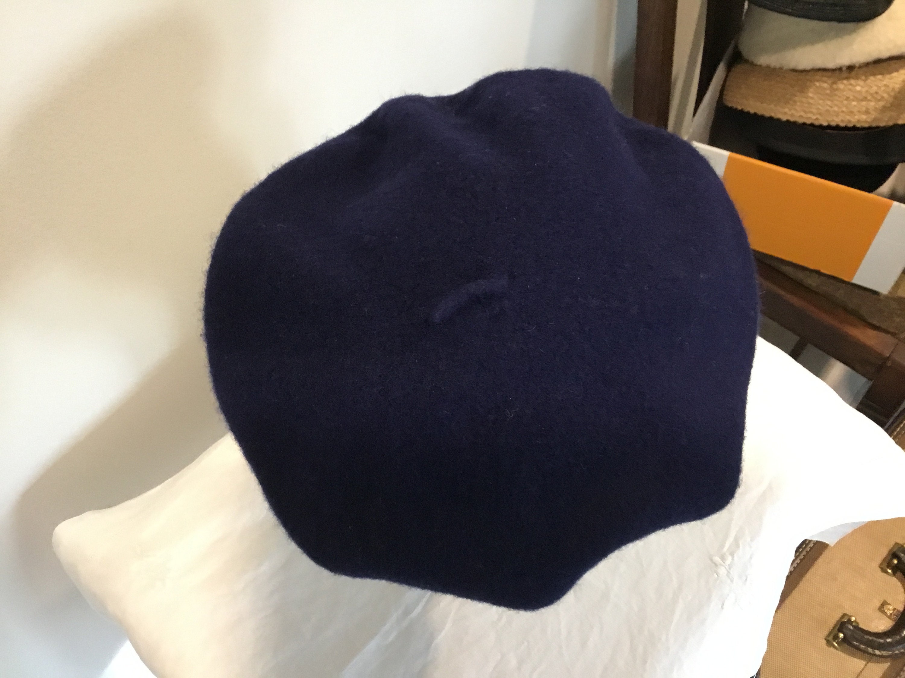 Blue Beret Betmar Label Vintage Wool Beret Made in Hong Kong  display picture 3