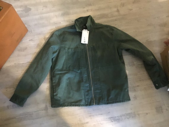 Work Jacket Style 80's-90's Green Cotton Jacket B… - image 2