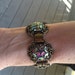 Vintage Bracelet Judy Lee Art Glass Bracelet Large Purple Stones BLING Iridescent Bracelet Pretty Vintage Bracelet, Earrings, Brooch Set