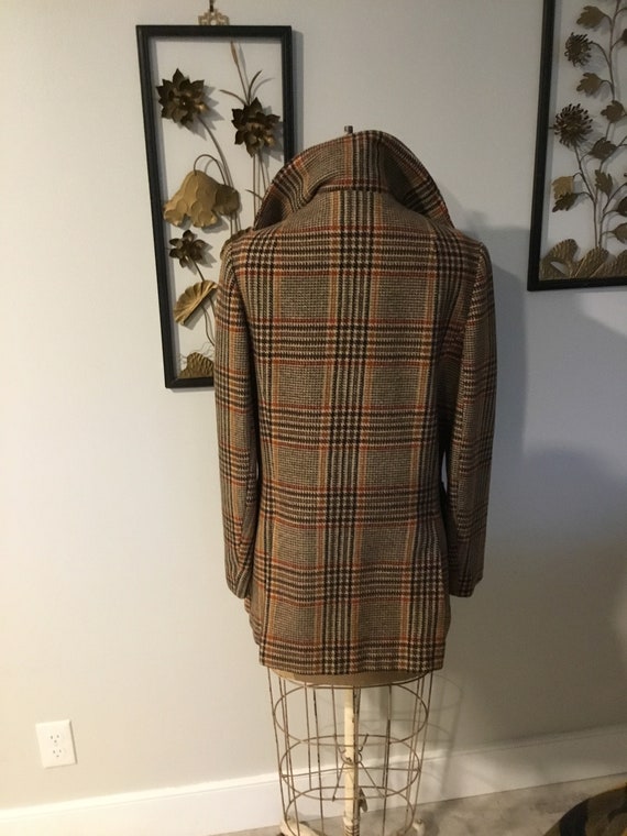 70’s Vintage Jacket Plaid And Stripes Double Brea… - image 4