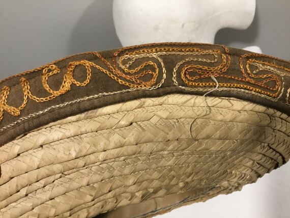 VTG Straw Sombrero Stamped Kahlua Mexican Hat Dan… - image 7