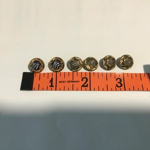 Vintage Buttons Mixed Lot of Buttons Glass and Metal Buttons Dressmaker Sets Pretty Shirt or Dress Buttons 6 Lovely Old Buttons 2 Sets