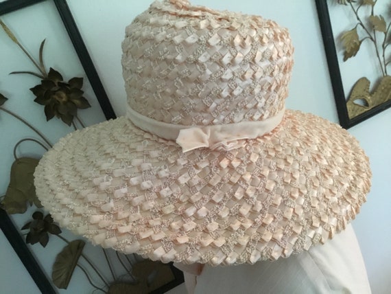 Vintage Straw Hat Woven straw Hat Starlet Style H… - image 5