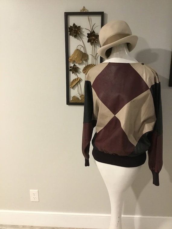 Leather Top Patchwork Leather Top Vintage Leather 