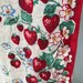 Strawberry Towels 2 Plus Yards Cotton Strawberry Cotton Country Cottage Vintage Toweling Strawberries and Blossoms Summertime FUN Juicey Red