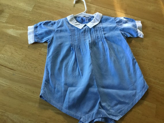 Vintage Baby Cotton Sun Suits or Onesies Pair of … - image 2