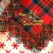 Vintage Hanky Set of Two Plaid Silky Hankies Scottish Souvenir Hankies Plaid Hankies Frae Bonnie Scotland Multicolored Embroidered Edge