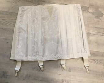 Vintage Open Bottom Girdle NOS Girdle with Garters Vintage Lingerie Pinup Cupcake Union Label No Size on Tag Best Form Girdle