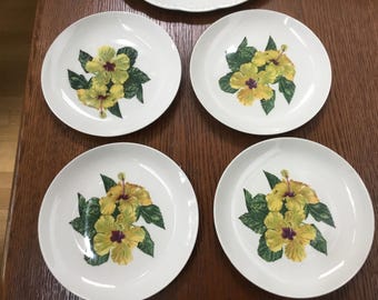 Vintage RARE Santa Anita Ware Red Anthurium Large Plate Platter