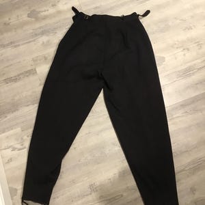 Black Gabardine Pants Vintage - Etsy