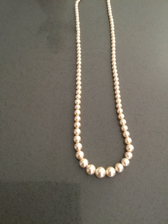 Vintage Pearl Necklace FAUX Pearl Necklace by MON… - image 5