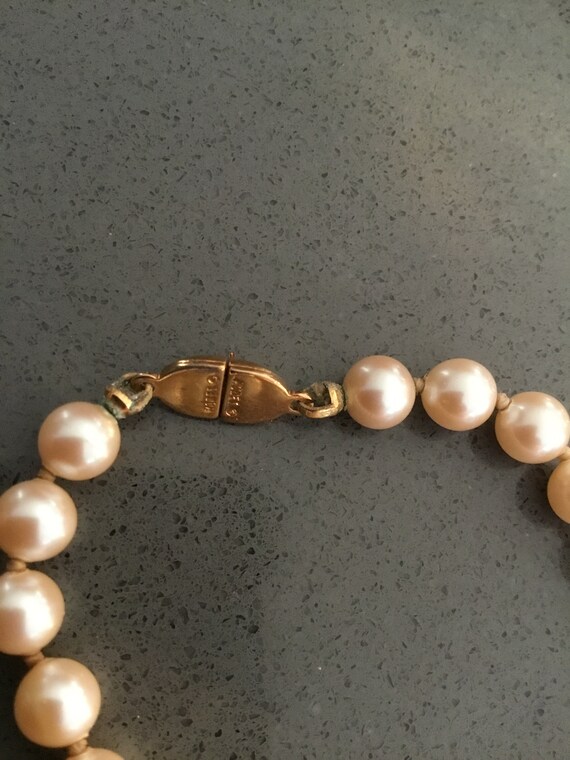 Vintage Pearl Necklace FAUX Pearl Necklace by MON… - image 3