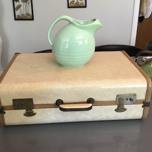 Green Pottery Pitcher Marcrest Quality Milk Pitcher Country Cottage Green Pottery Collector Farm to Table Primitive Made in USA