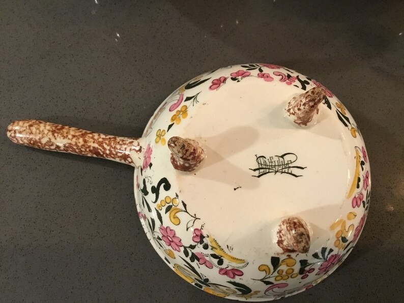 Vintage Berry Bowls floral transferware with Speckled handles Etsy