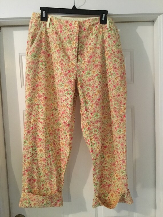 Snazzy Pants Talbots Label Cute Floral 