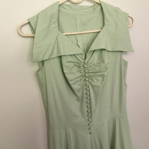 40s Long Dress Hollywood Glam Starlet Style Full Skirt Button - Etsy