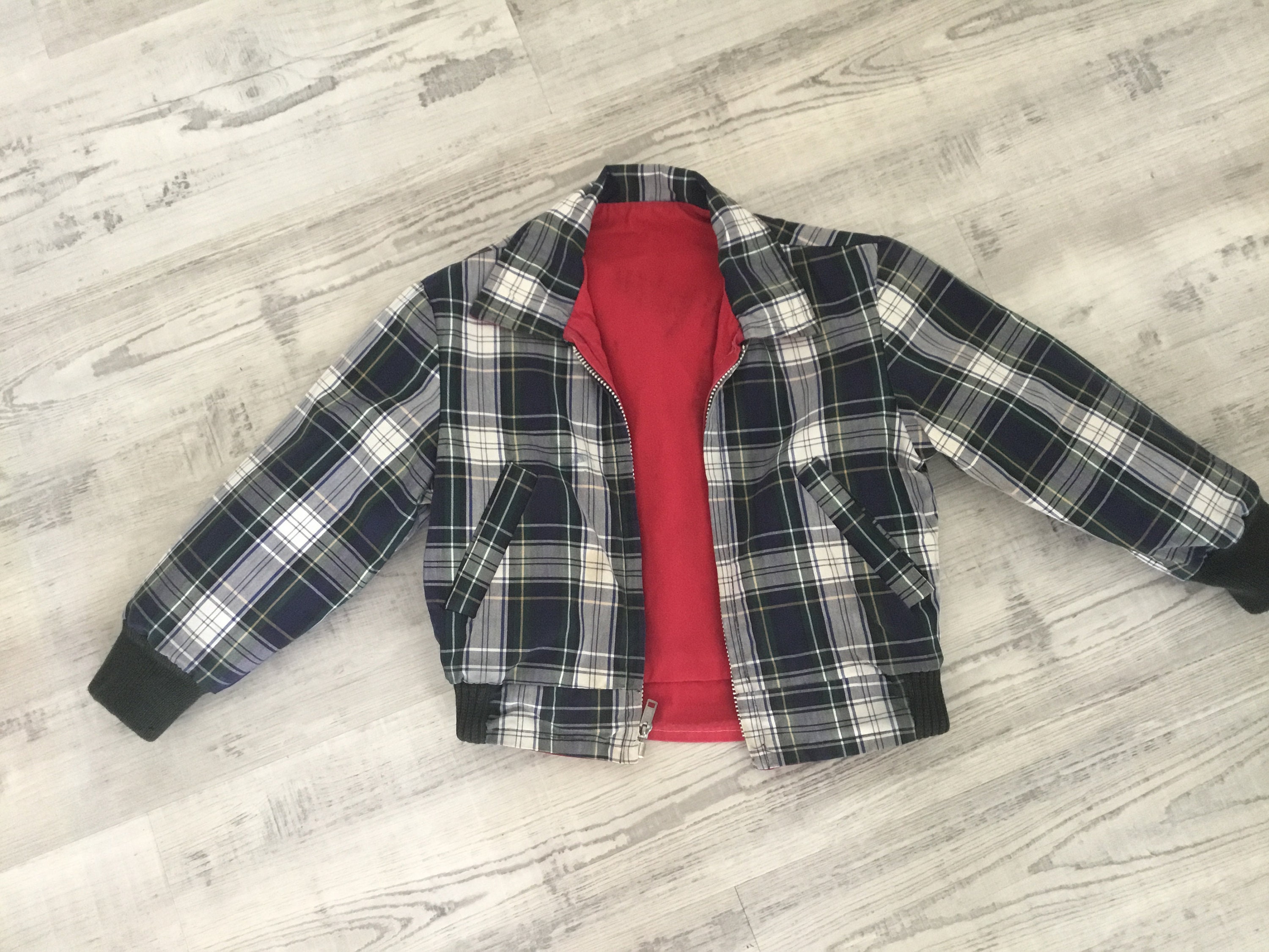 Little Boys' Plaid Fleece Lined Hooded Jacket by Courage USA 