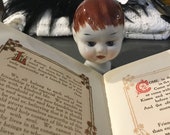 Porcelain Doll Head Collectible Head Vintage Doll Head Hand painted Doll Head Sweet Face