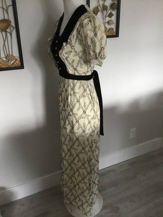 70's Long Dress Gunne Sax Look 70s Maxi Dress Vel… - image 3