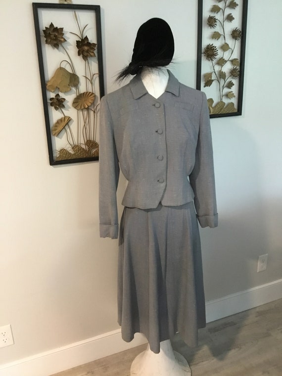 Jameshire Suit 50s Vintage Paler Blue Variegated t