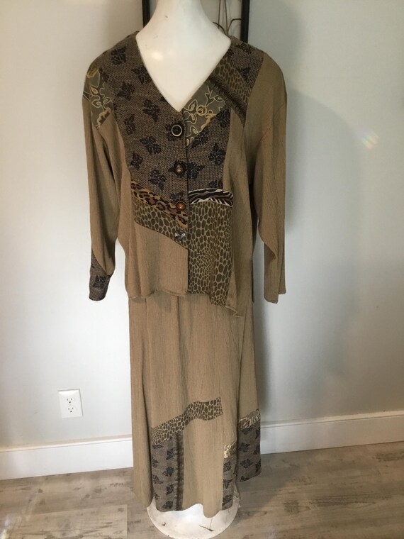 BOHO Maxi Skirt and Matching Top Patchwork Pieces… - image 1