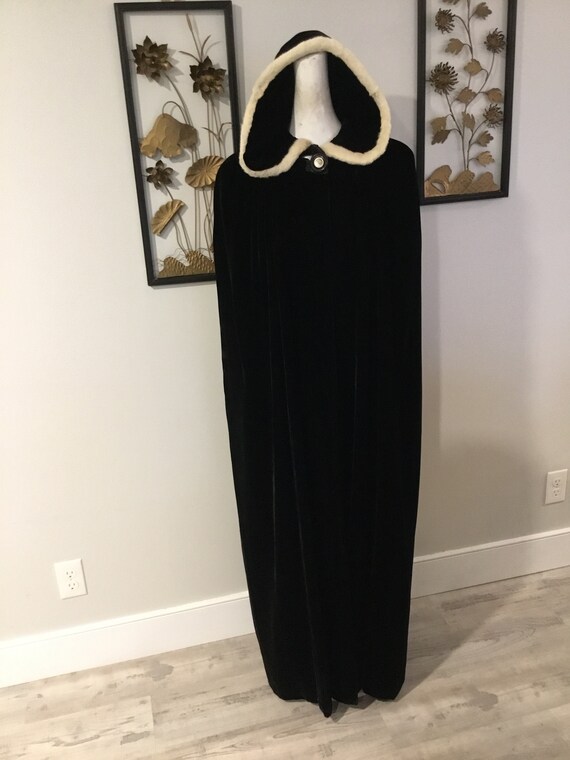 Black Velvet Cape Maxi Cape Black Maxi Cape Dark S