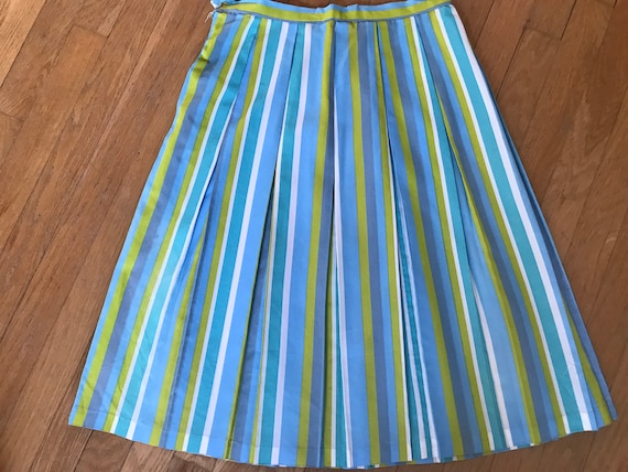 Vintage Skirt Striped skirt Vibrant Striped Skirt… - image 2